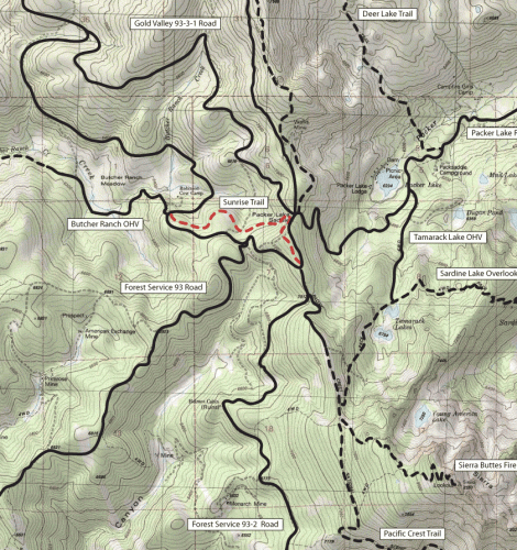 Sunrise Trail in Downieville